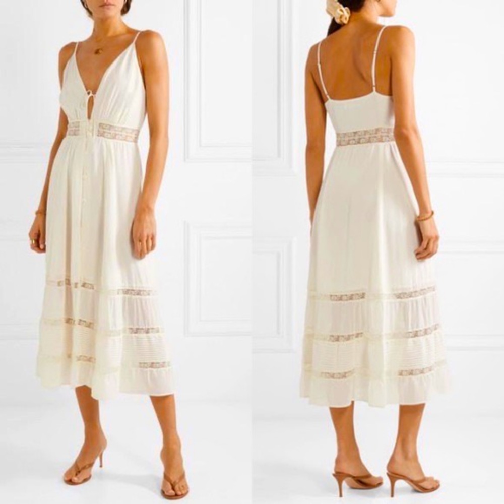 GUC REFORMATION SHELLEY MIDI DRESS LACE